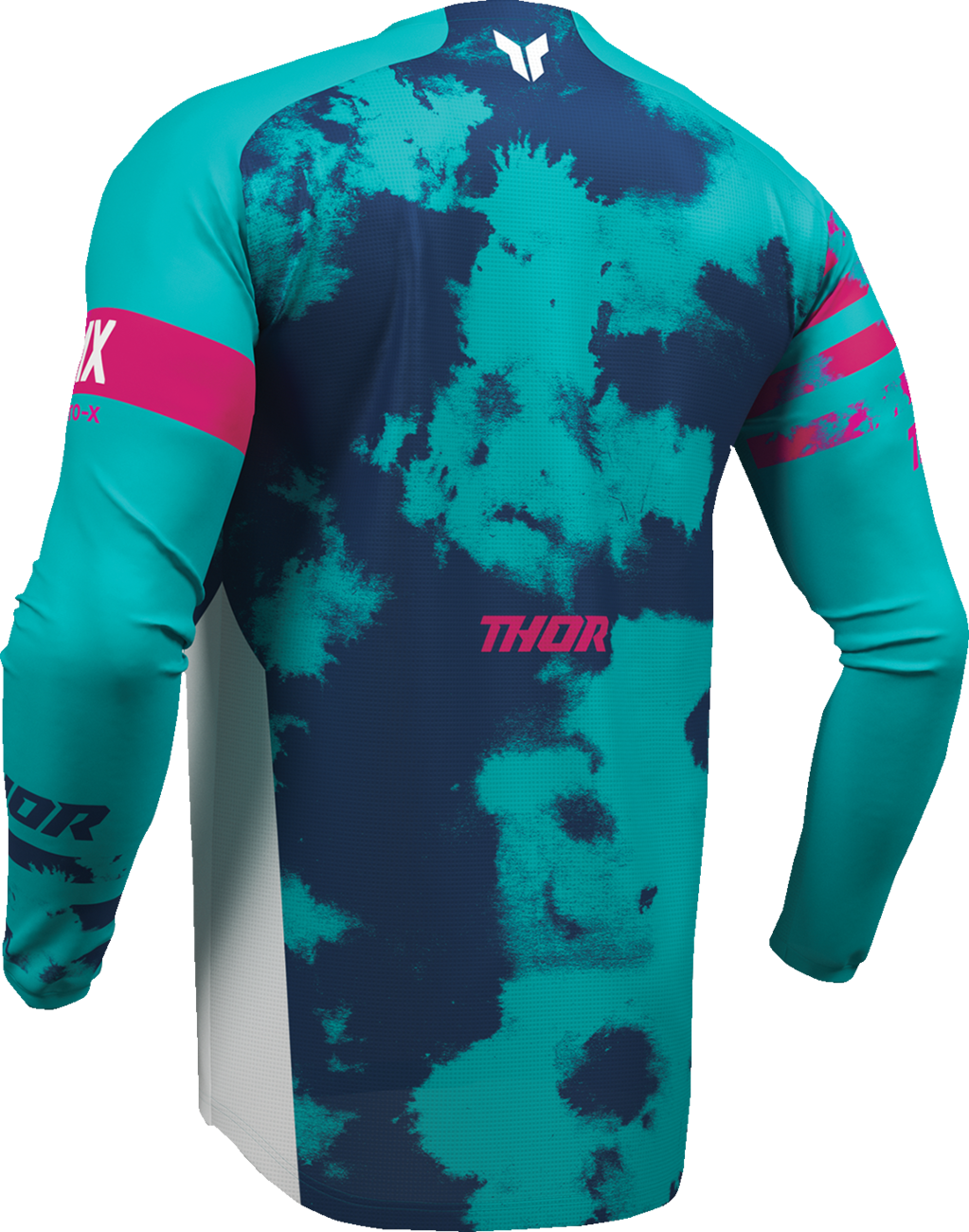 THOR Youth Launchmode Bleach Jersey - White/Aqua - Small 2912-2586