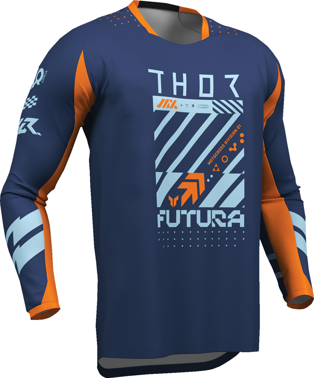 THOR Youth Launchmode Futura Jersey - Navy/Orange - 2XS 2912-2596