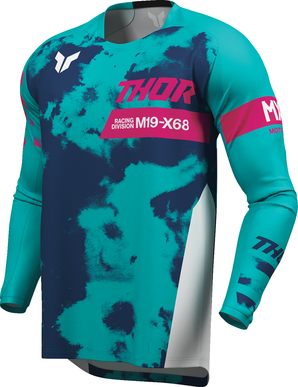 THOR Launchmode Bleach Jersey - White/Aqua - 2XL 2910-8410