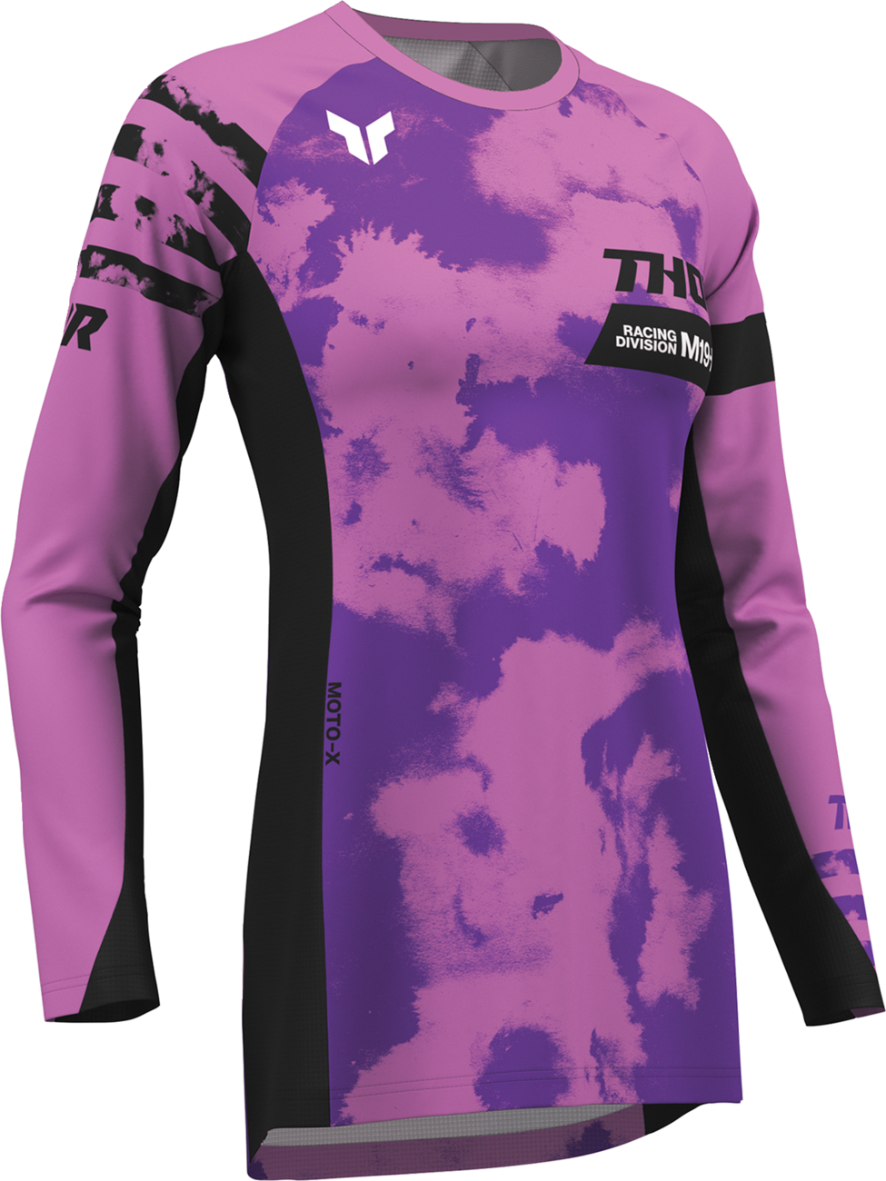 THOR Women's Launchmode Bleach Jersey - Black/Orchid - Large 2911-0343