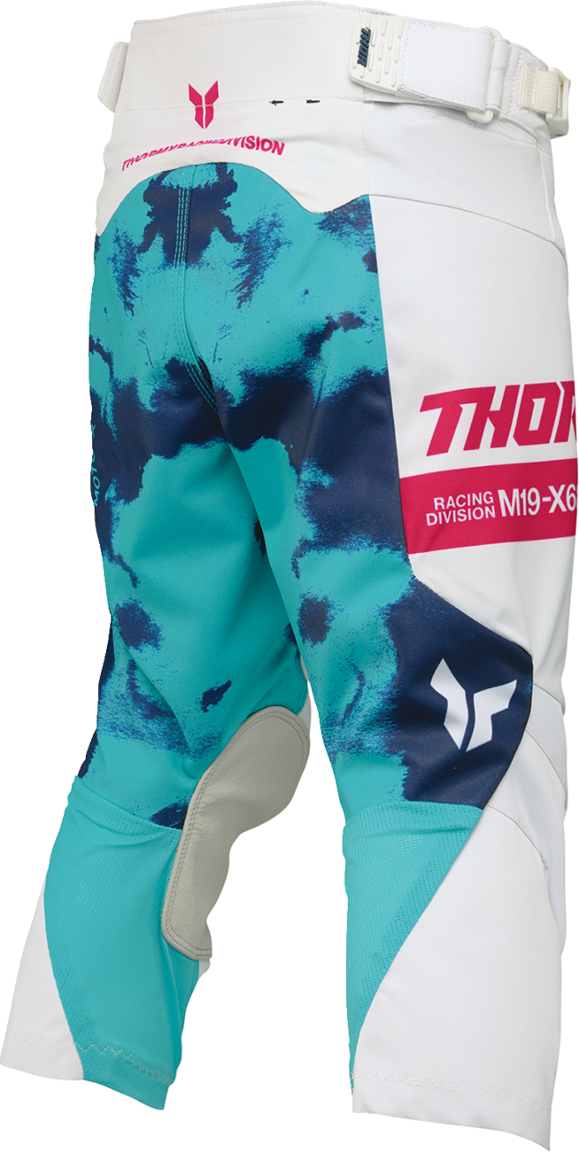 THOR Youth Launchmode Bleach Pants - White/Aqua - US 18 2903-2621