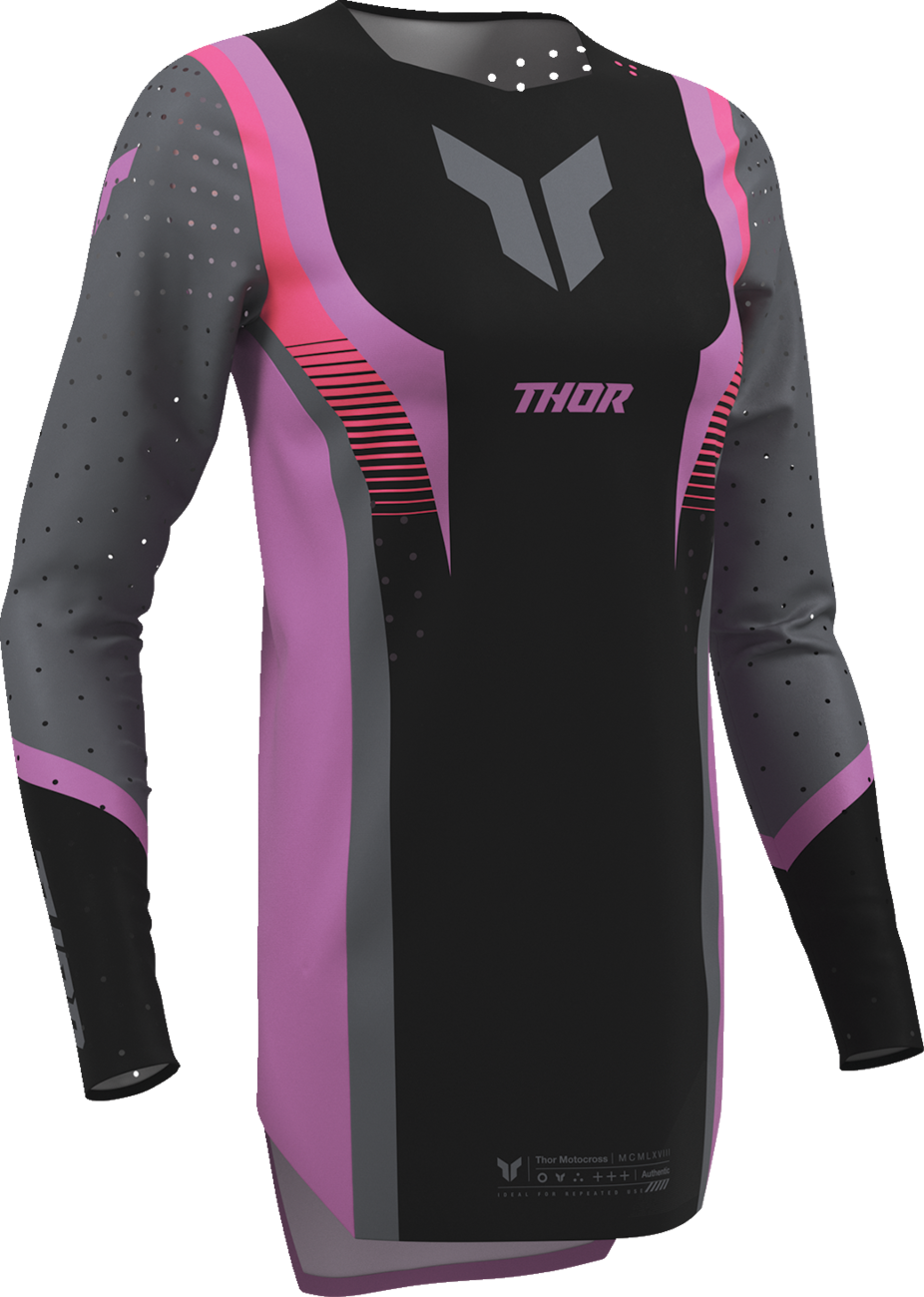 THOR Women's Sportmode Velocity Jersey - Black/Orchid - Small 2911-0331