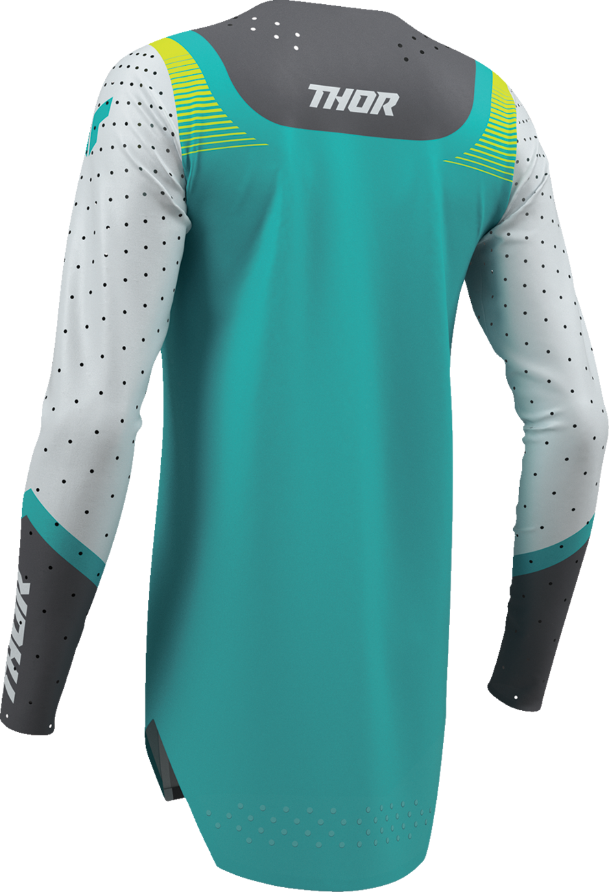 THOR Women's Sportmode Velocity Jersey - Gray/Aqua - Small 2911-0336