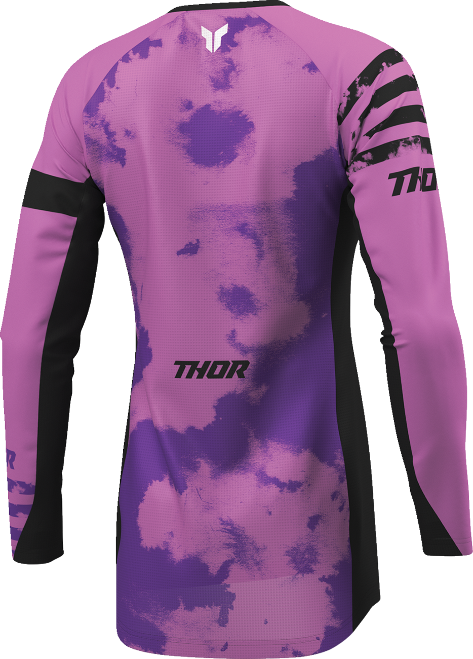 THOR Women's Launchmode Bleach Jersey - Black/Orchid - Medium 2911-0342