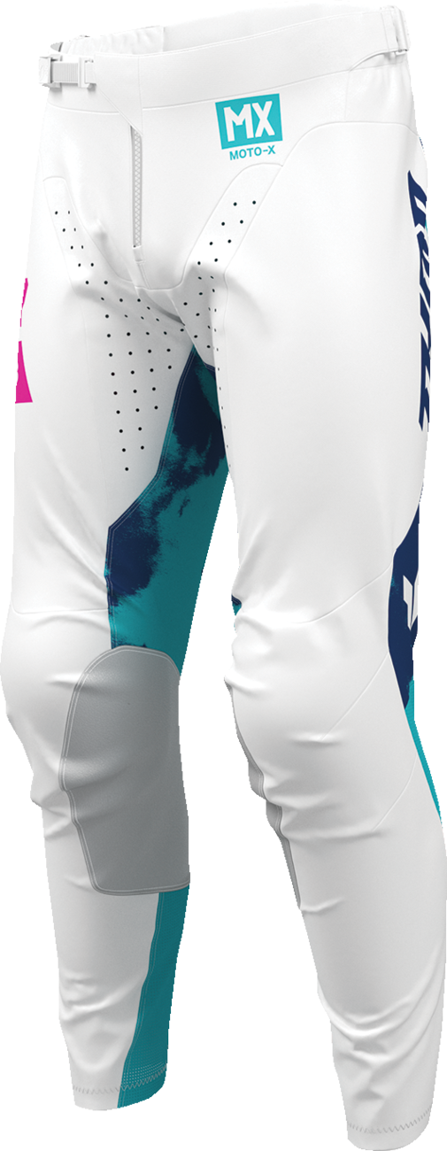 THOR Launchmode Bleach Pants - White/Aqua - US 40 2901-12318
