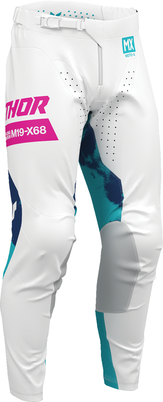 THOR Launchmode Bleach Pants - White/Aqua - US 42 2901-12319