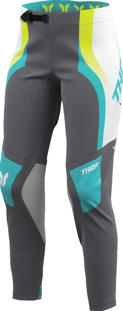 THOR Women's Sportmode Velocity Pants - Gray/Aqua - US 13/14 2902-0414