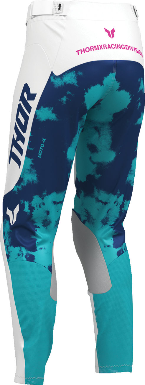 THOR Women's Launchmode Bleach Pants - White/Aqua - US 11/12 2902-0421