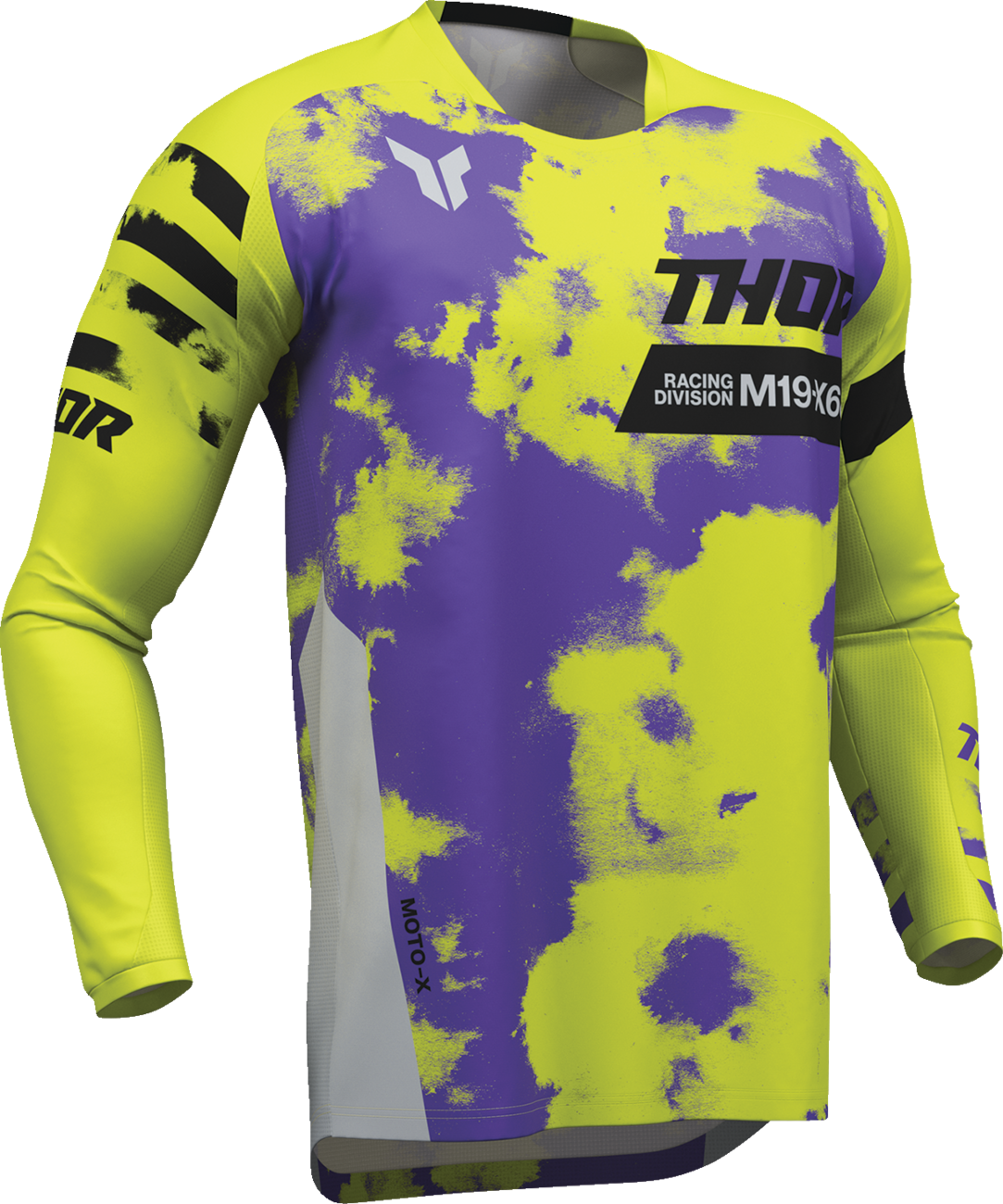 THOR Launchmode Bleach Jersey - Gray/Acid - Large 2910-8402