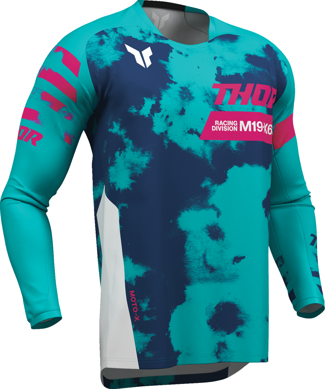 THOR Launchmode Bleach Jersey - White/Aqua - 3XL 2910-8411