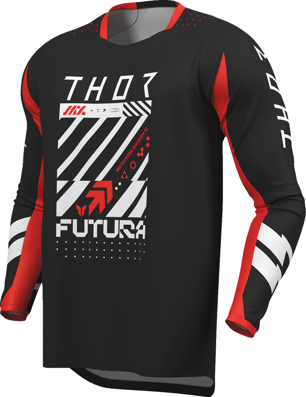 THOR Launchmode Futura Jersey - Black/Red - Medium 2910-8413
