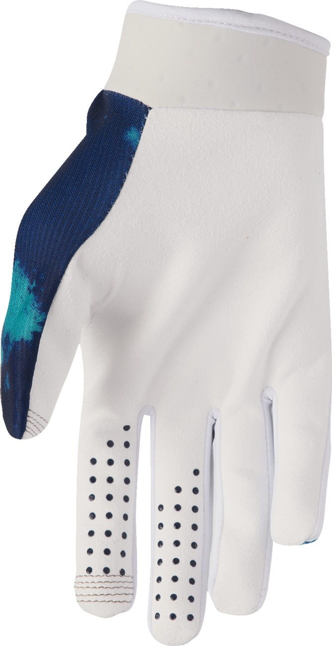 THOR Launchmode Bleach Gloves - White/Aqua - XS 3330-8325