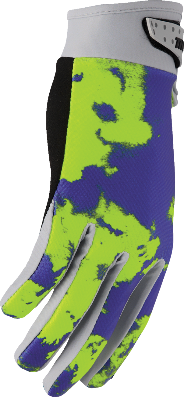 THOR Launchmode Bleach Gloves - Gray/Acid - XL 3330-8324