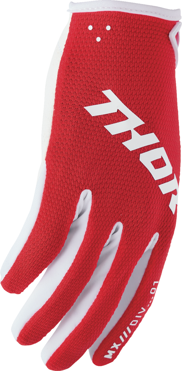 THOR Ridemode Static Gloves - Red - Large 3330-8340