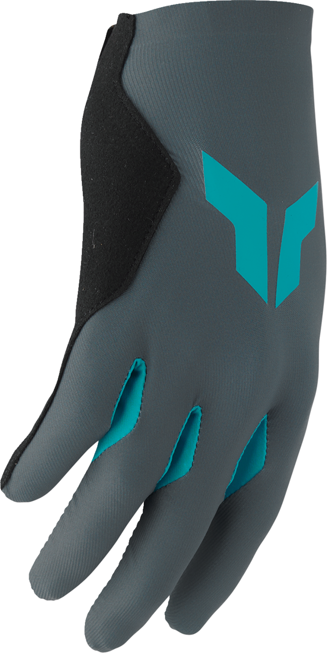 THOR Women's Sportmode Iconic Gloves - Gray/Aqua - Small 3331-0280