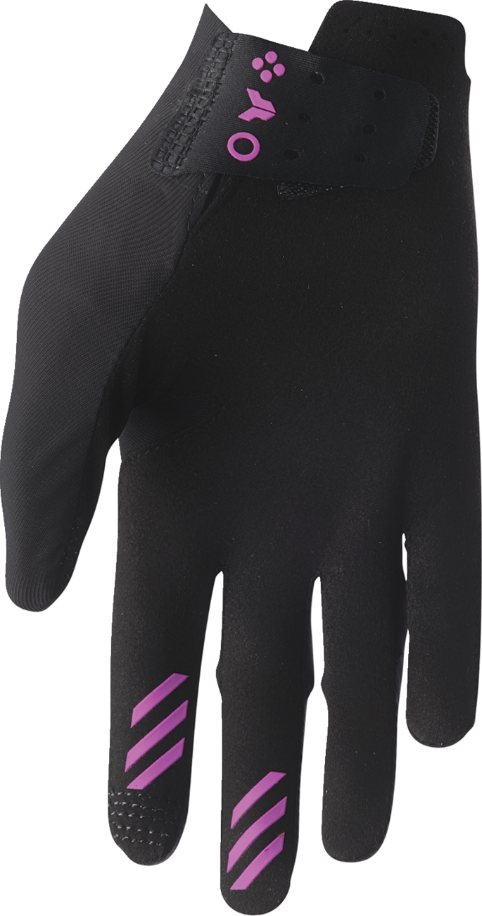 THOR Women's Sportmode Iconic Gloves - Black/Orchid - Small 3331-0284