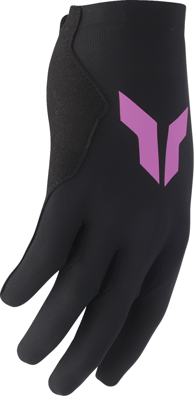 THOR Women's Sportmode Iconic Gloves - Black/Orchid - Large 3331-0286