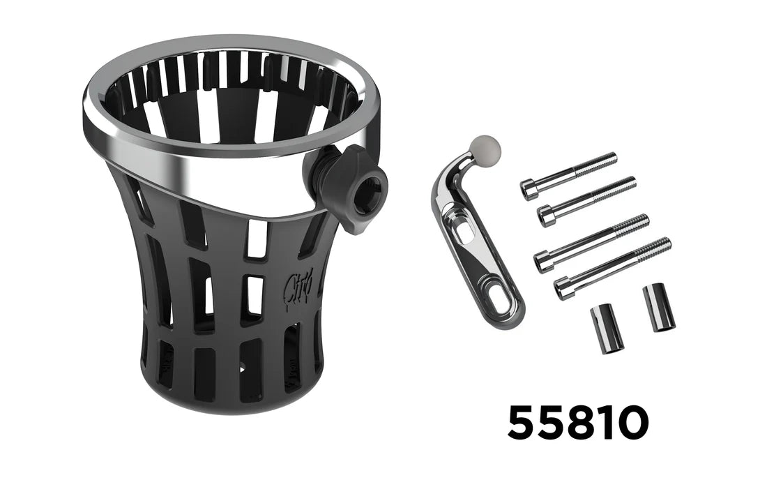 CIRO Drink Holder - Gen 2 - Big Ass® - Chrome - Chrome Perch Mount 55810