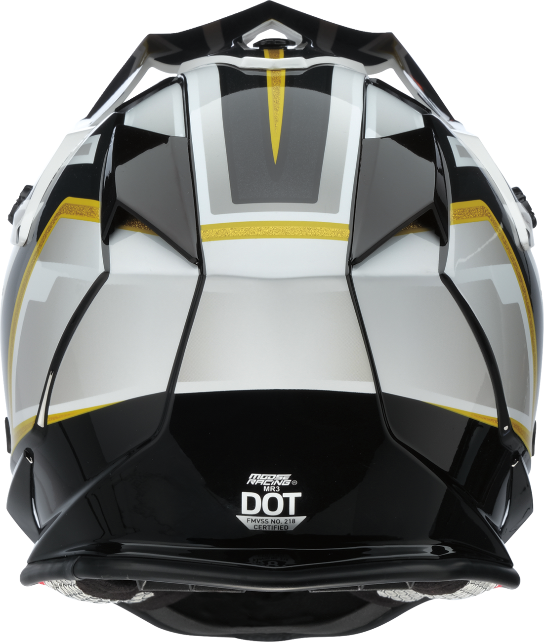 MOOSE OFFROAD MR3 Helmet - F.A.F. - White/Black/Gold - Large 0110-8930