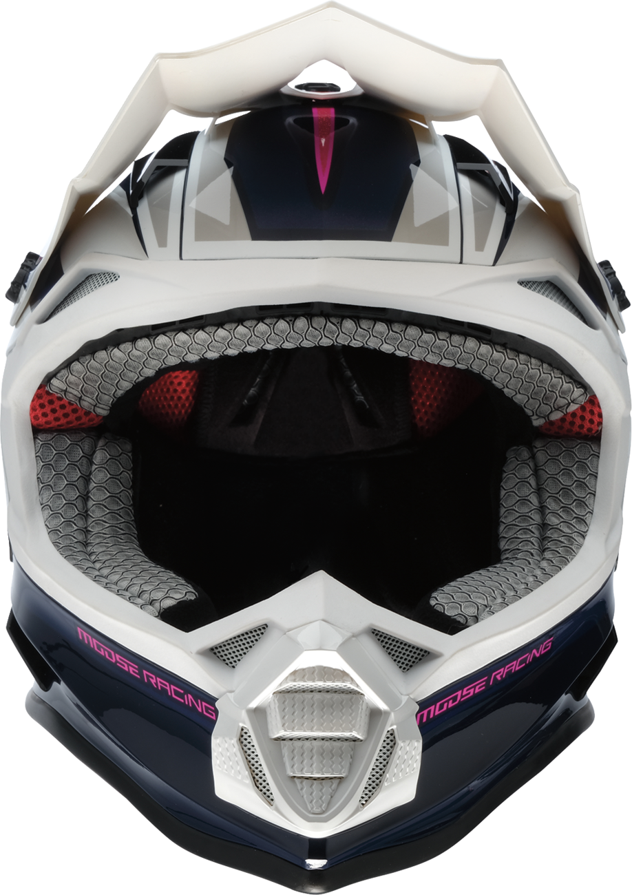MOOSE OFFROAD MR3 Helmet - F.A.F. - White/Navy/Pink - Large 0110-8950