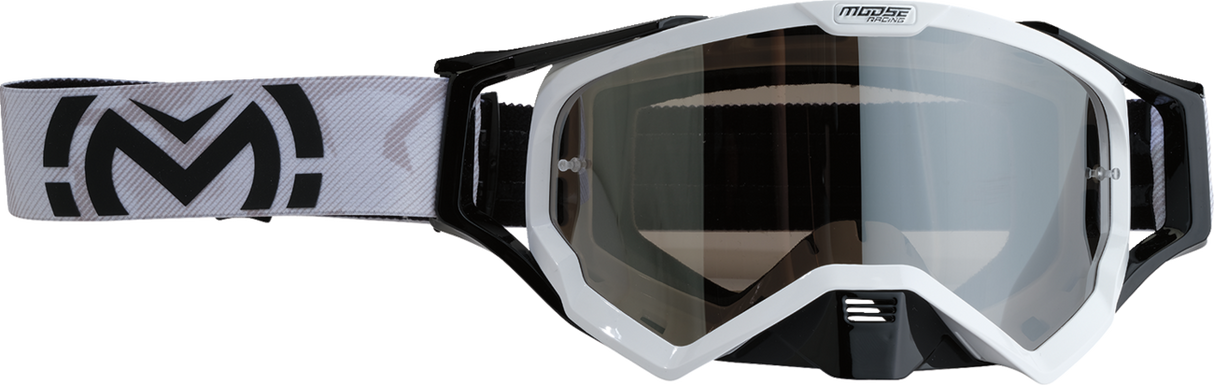 MOOSE OFFROAD XCR Goggle - White/Black - Smoke Lens 2601-3167