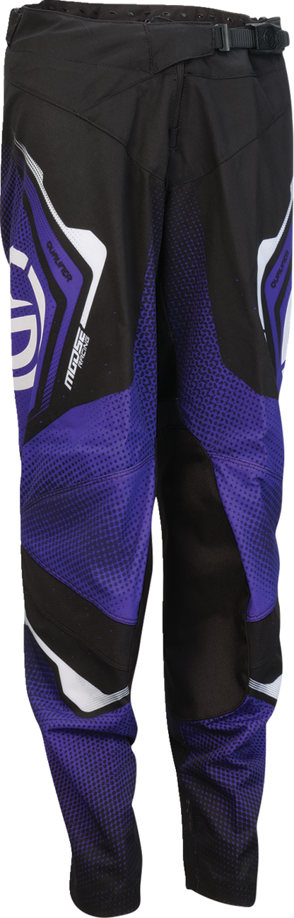 MOOSE OFFROAD Youth Qualifier? Pro Pants - Black/Purple/White - US 24 2903-2661