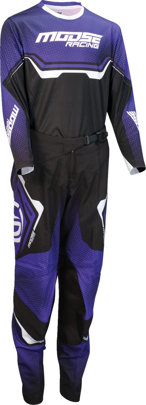 MOOSE OFFROAD Youth Qualifier? Pro Pants - Black/Purple/White - US 30 2903-2664