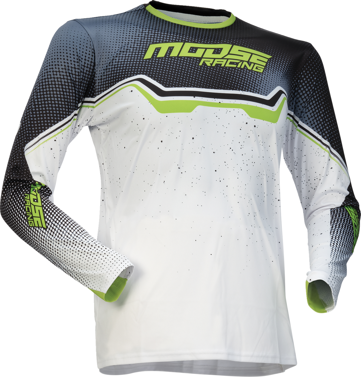 MOOSE OFFROAD Youth Qualifier? Jersey - White/Black/Green - XL 2912-2642