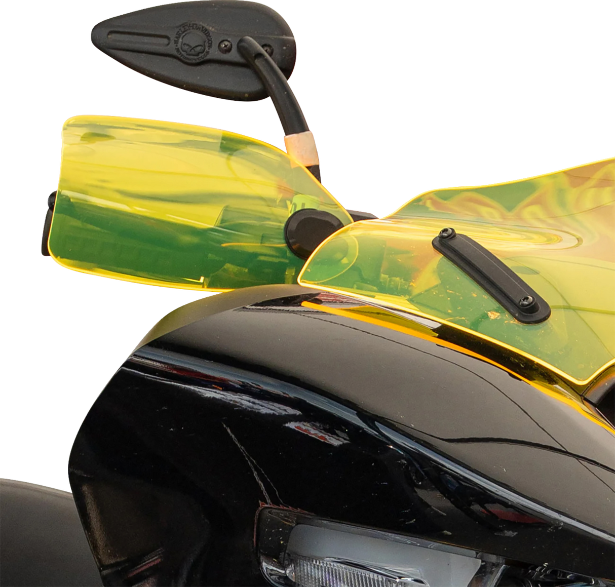 KLOCK WERKS Flare? Handguards - Harley-Davidson Cable Clutch - Yellow Ice KWS-01-0126-CC