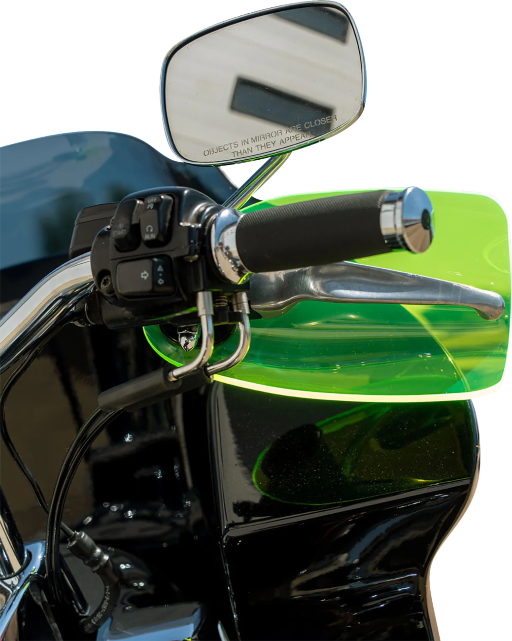 KLOCK WERKS Flare? Handguards - Harley-Davidson Hydraulic Clutch - Green Ice KWS-01-0127-HC