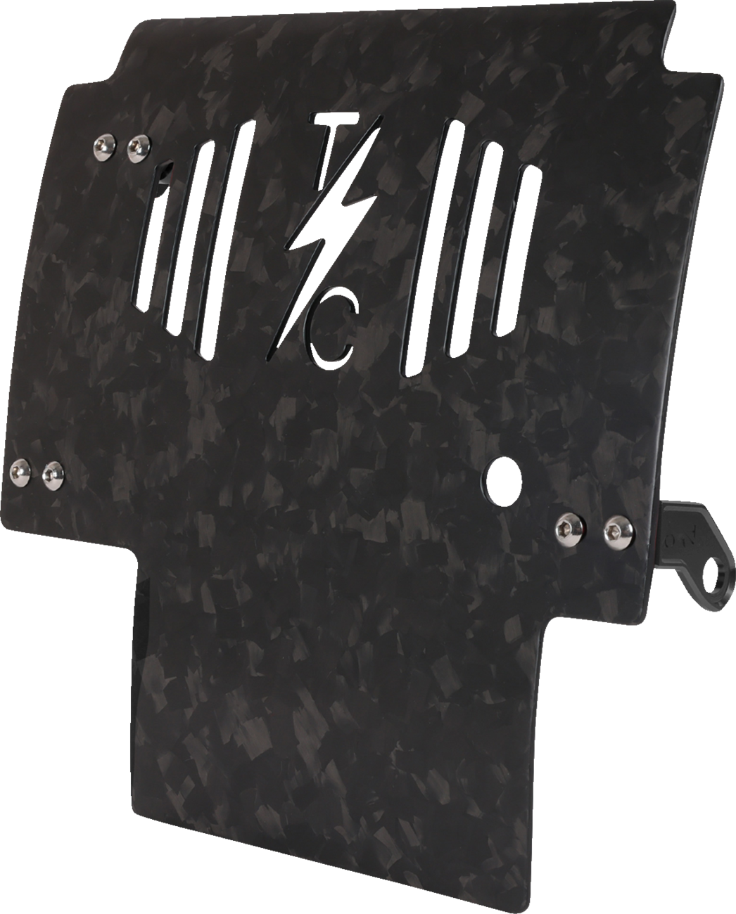 THRASHIN SUPPLY CO. Skid Plate - Carbon Fiber/Forged - With Black Brackets - FLHX/FLTRX TSC-3035-1