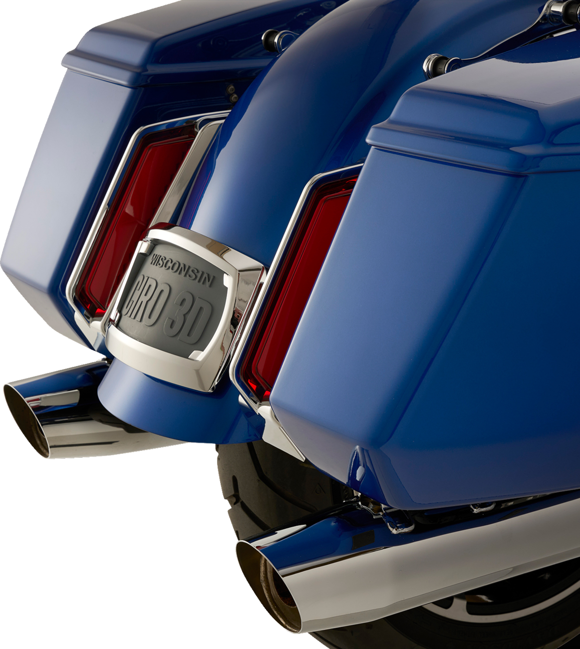 CIRO Filler Panel Tail Lights - Red Lens - Chrome 42052