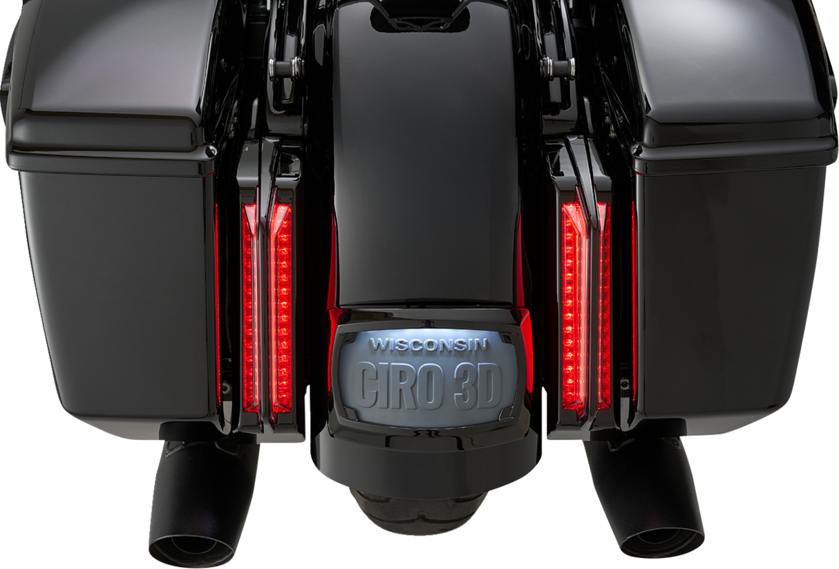 CIRO Filler Panel Tail Lights - Red Lens - Black 42053