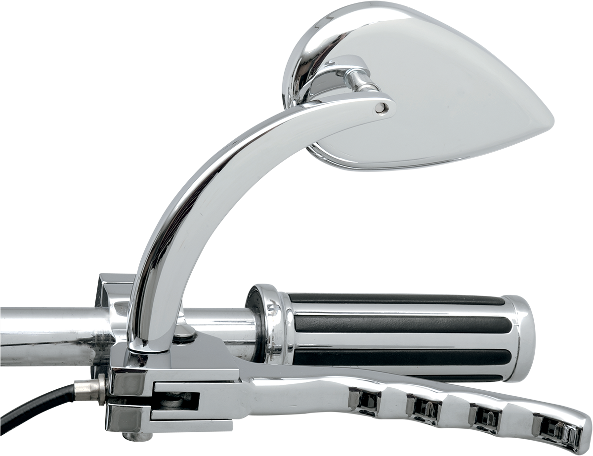 DRAG SPECIALTIES Mirror - Tear Drop - Chrome - Long Stem 0640-0387 - Cycle City Outdoors