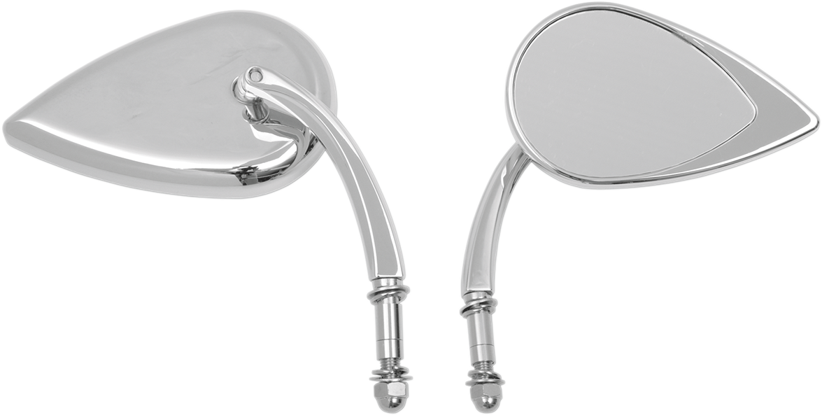 DRAG SPECIALTIES Mirror - Tear Drop - Chrome - Short Stem 0640-0688 - Cycle City Outdoors