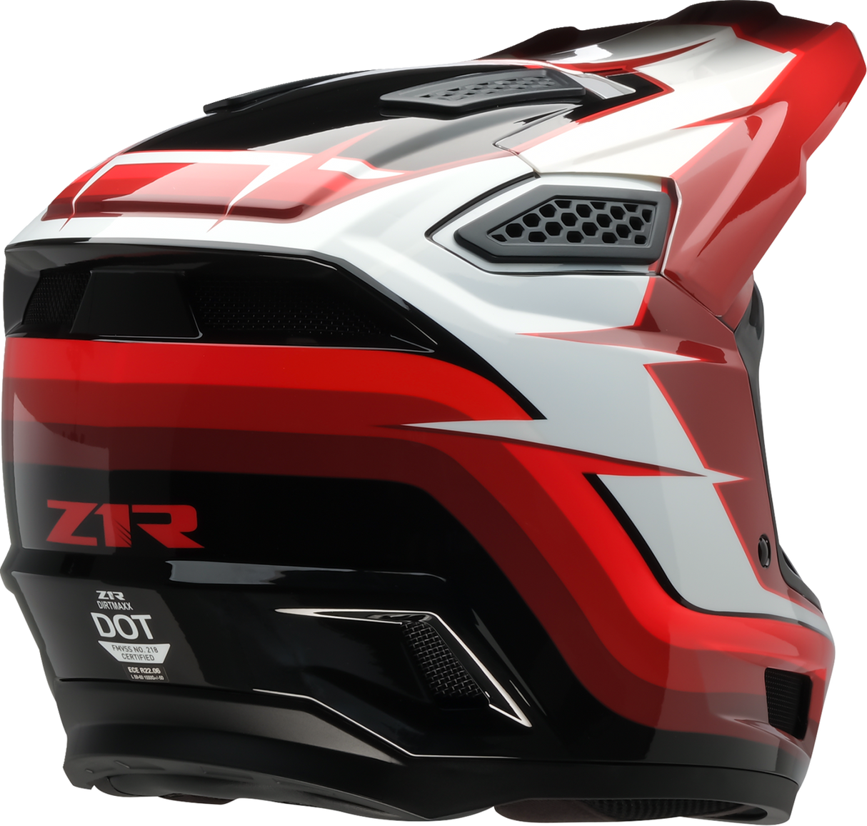 Z1R Dirt Maxx Helmet - Vortex - Red/White - 4XL 0110-9703