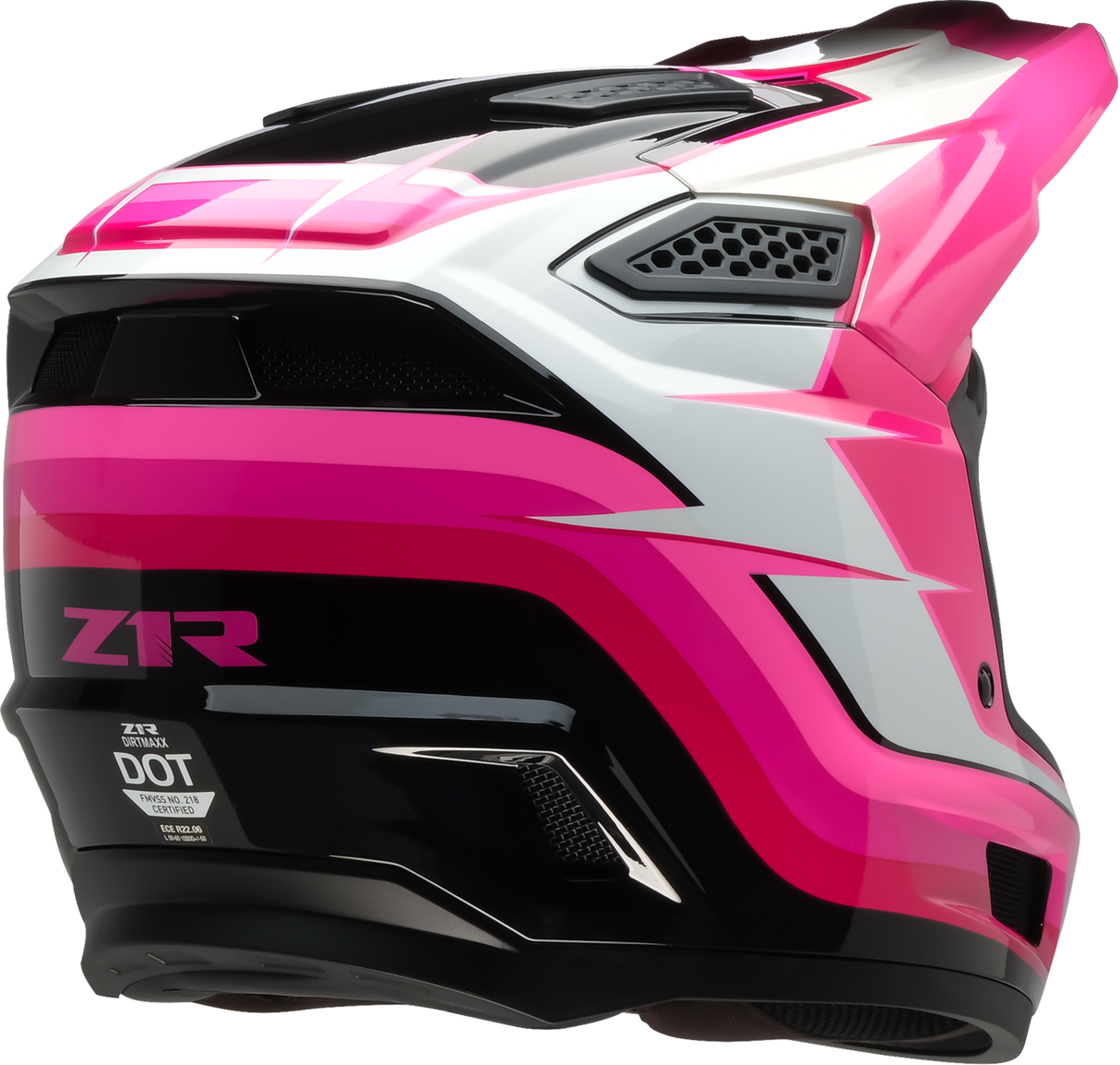 Z1R Dirt Maxx Helmet - Vortex - Pink/White - Small 0110-9705
