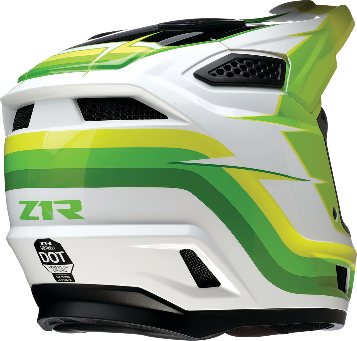 Z1R Dirt Maxx Helmet - Vortex - White/Green - 3XL 0110-9735