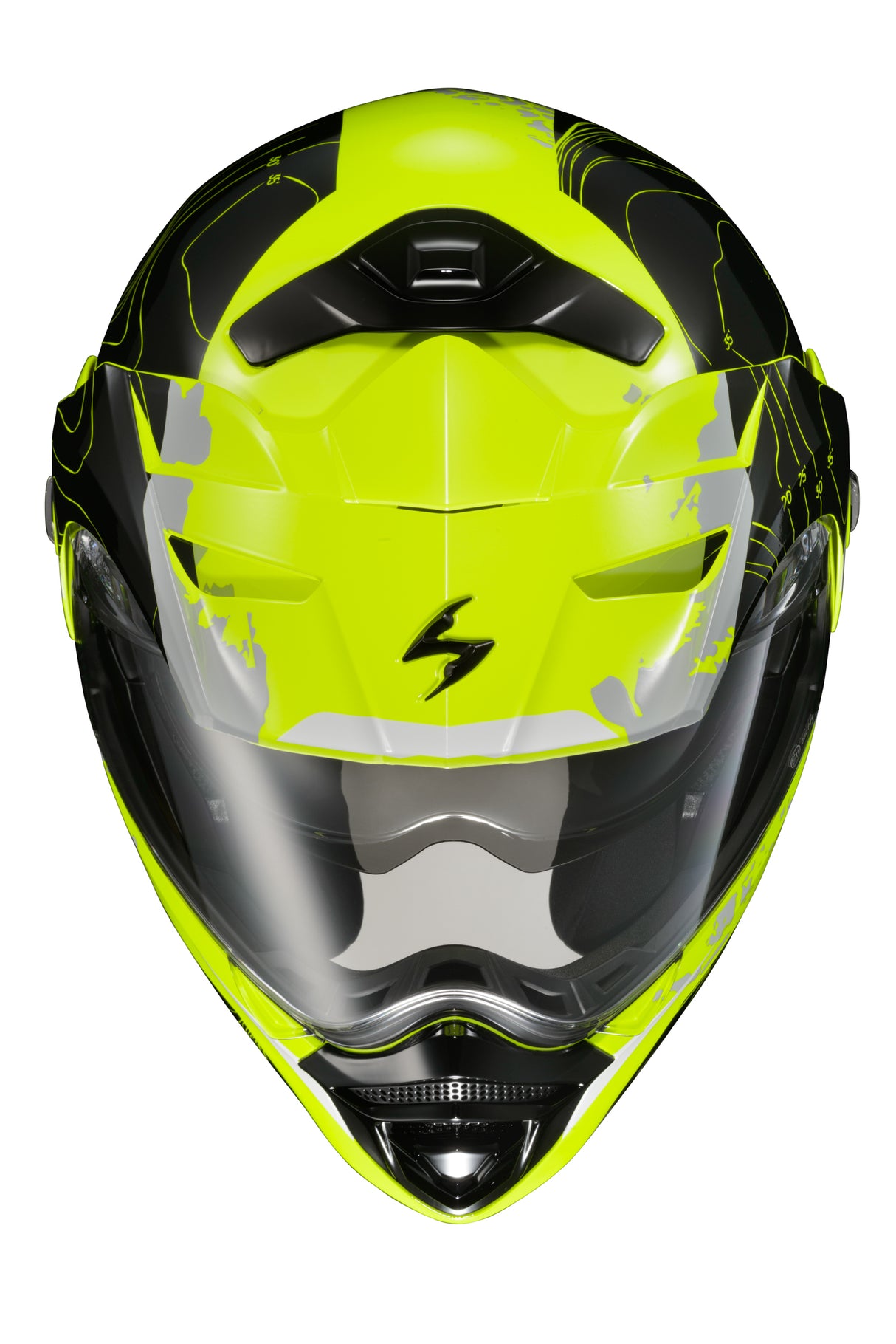 Scorpion - Exo At960 Modular Helmet Topographic Hi Vis/Black Lg