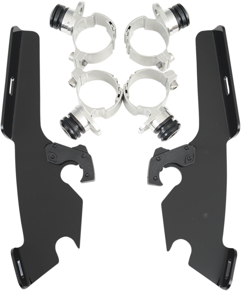 MEMPHIS SHADES Fats/Slim Trigger Lock Mounting Kit - Kawasaki/Yamaha - Black MEB8982