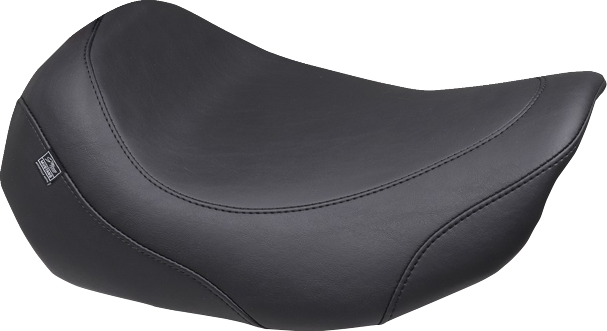 MUSTANG Wide Tripper™ Solo Seat - No Backrest Receiver - Black Stitch - FLT/FLH '23-'25 88603