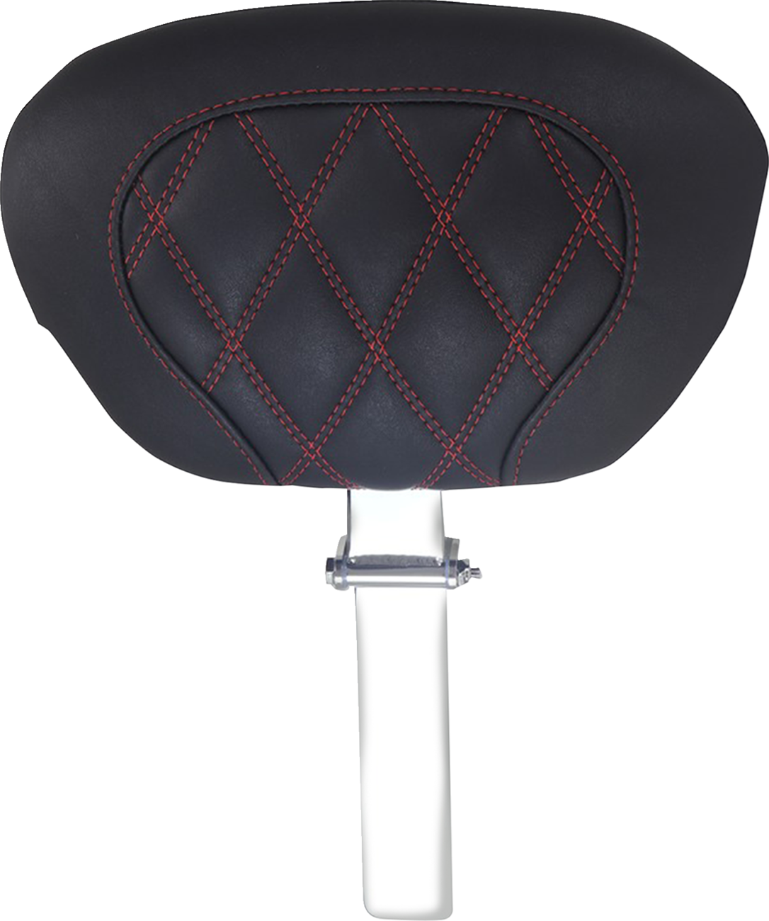 MUSTANG Driver Backrest - Double Diamond - American Beauty Stitch - FLH/FLT '08-'25 89539AB