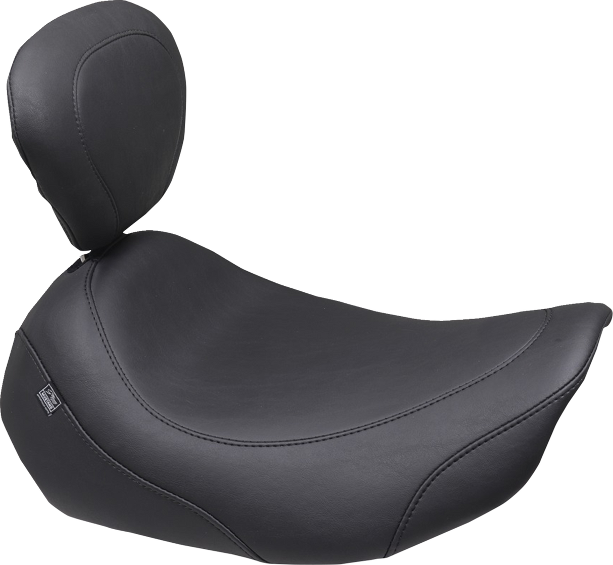 MUSTANG Wide Tripper™ Solo Seat - Backrest Receiver - Black Stitch - FLT/FLH '23-'25 89402