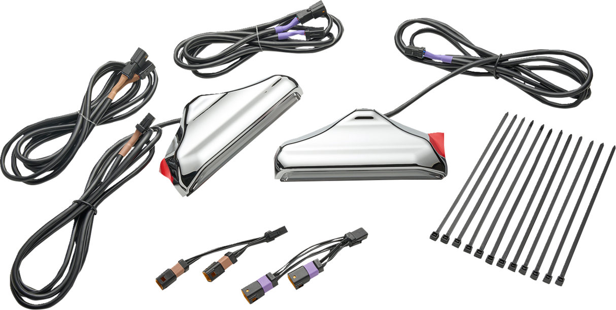 CIRO Fork Lights with Lightstrike Compatibility - Chrome - '24-'25 FLHX/FLHXU/FLTRX 42120