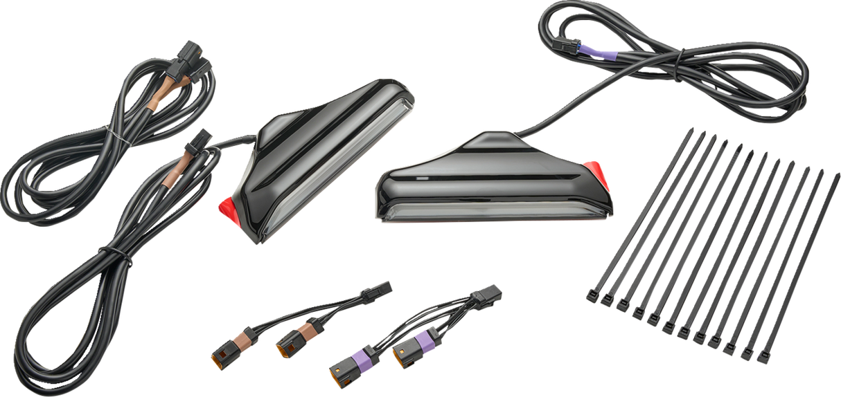 CIRO Fork Lights with Lightstrike Compatibility - Black - '24-'25 FLHX/FLHXU/FLTRX 42121