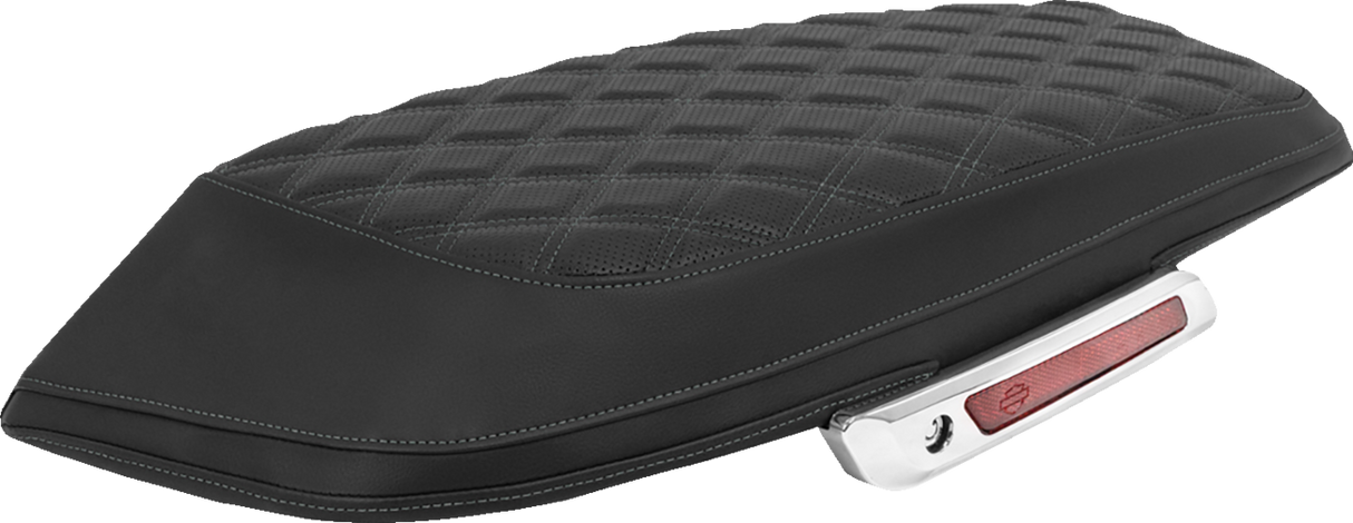 SADDLEMEN Saddlebag Lid Covers - Lattice - Gray Stitch - FLH/FLT '23-'25 L870-23-18402