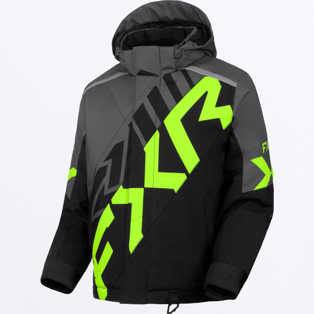 FXR Cold Cross CX Children's Winter Snowmobile Jacket | Blue/Black/HiVis & Charcoal/Black/Lime | 260422-4065