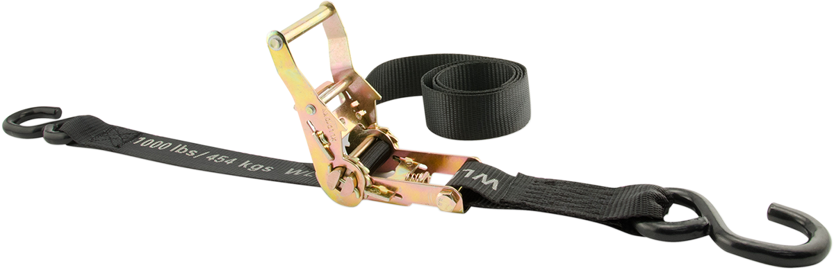 Erickson 05735 Tie-Down Straps - Ratchet - 1-1/2" x 6' - Black | ATV/UTV/Off-Road