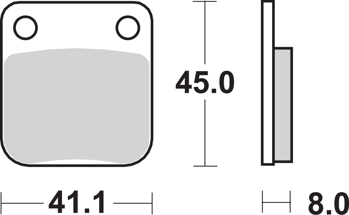 SBS HF Series Organic Base Brake Pads - 536HF (Yamaha / Husqvarna / Suzuki / Kawasaki / Honda / Polaris 1981–2026)