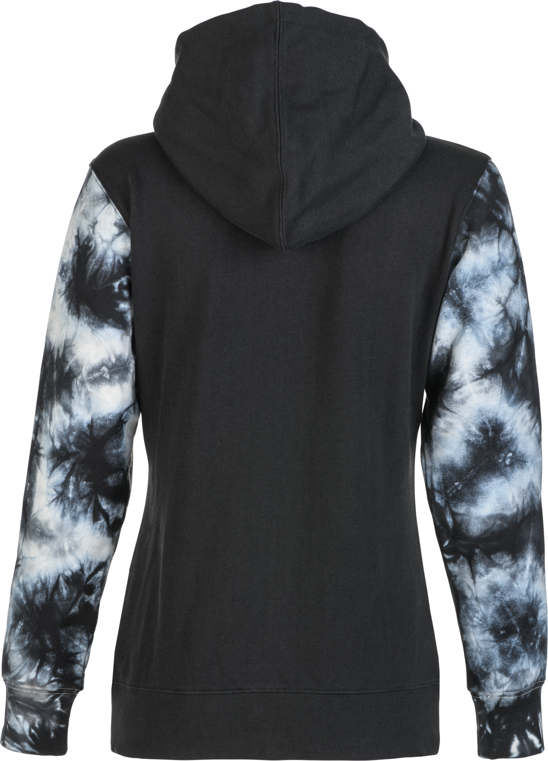 Women's Fly Tie Dye Zip Up Hoodie Black/Grey Lg - Cycle City Outdoors